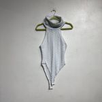 Free People Intimately White Textured Mock Neck Bodysuit Sz M Photo 1