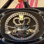 Kathy Van Zeeland  Shiny Black Embossed Crossbody Photo 2