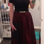 Vintage wine taffeta circle skirt with pockets Photo 9