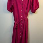 Ashley Stewart  Button Down Dress Size 22 Raspberry Photo 2