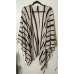 Torrid  Women's Ivory‎ & Black Striped Kimono Cape One Size Photo 2