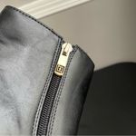 Liz Claiborne Eastriver Black Synthetic Pointy Toe Block Heel Ankle Boots Photo 8