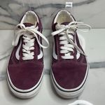 Vans  | EUC Burgundy Low Top Suede Leather Sneakers Men Sz 7 Women Sz 8.5 Photo 2