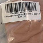 Quince NWOT  Second Skin Crossover Bralette (2-pack) in Sand Nude Sz Medium Photo 4