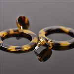 ✨ Acrylic Statement Tortoise Hoop Earrings✨ Black Photo 5