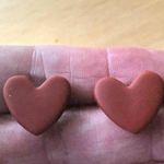 Handmade Heart Earrings Posts Polymer Clay Valentine Birthday Romance Cu… Photo 1