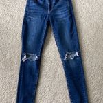 American Eagle size 4 Super Hi-rise Jegging dark wash blue jeans Photo 0