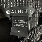 Athleta 305514 Trekkie Pants Flowy Pull On Drawstring Abstract Stripe Black 6 Photo 1