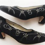 Newport News  • Vintage Embellished Suede Heels Photo 0