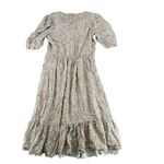 Beau & Ro Floral Pastel Maxi Dress Prairie Cottage Small Ruffle Smocking Pink Photo 7