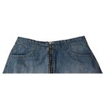 REWASH Juniors  Vintage Reunion Full Front Zip Denim Jean Mini Skirt Size 5/27 Photo 3