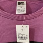 ✨MTV Moon Landing Lavender Crop Sweatshirt Purple Size 2X Photo 3