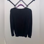 American Eagle  Black Ribbed Knit Sweater Women’s Medium Crewneck Cozy Basic Photo 2