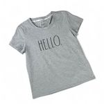 Rae Dunn Gray HELLO Tee Size Medium Photo 5