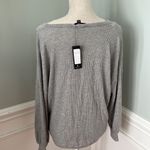 Lulus Personal Record Heather Grey Knit Balloon Sleeve Sweater Top Photo 4