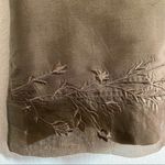 Anne Carson Vintage  100% Silk Shirt Dress Button Up Mesh Floral Embroidered L Photo 2