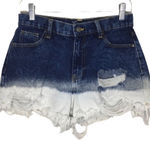 No Boundaries CLEARANCE  Jean Shorts Dip Dye Ombre Sz 7 Photo 0