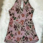 Full Tilt  Purple Floral Keyhole Romper Small Photo 0