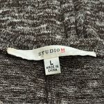 Studio M Brown and White Heathered Long Sleeve Jersey Knit Flowy Blouse Size L Size L Photo 7