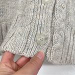 Michael Kors  Grey Cable Knit Womens Short Sleeve Sweater Cardigan L Academia Photo 4