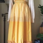 Vintage Pastel Orange Gingham Prairie Skirt Handmade Large XL Size undefined Photo 1