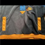 Nike  Blue and Black Cropped Quarter-Zip Sweatshirt Photo 3