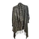 One World   Size XL  Live and Let Live Women's Cardigan Sweater Gray/Black Photo 1