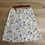 Eddie Bauer Eddie‎ Bauer Ditzy Purple Floral 100% Cotton Skirt Size 14 Photo 4