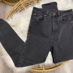 ASOS High Rise Farleigh 'Slim' Mom Distressed Denim Jeans Washed Black Size 26 Photo 10