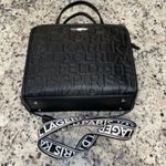 Karl Lagerfeld  Womens Embossed‎ Logo Maybelle Satchel Crossbody Black Medium NWT Photo 8