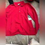 Tuckernuck NWT  emboldened Red Long Sleeve Polo Shirt size small Photo 1