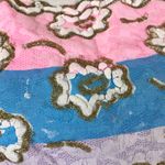 Totally 90s Vintage Style Up! White Pink Blue Puff Design Floral Lace T Shirt OS Photo 2