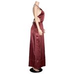STAUD Sidney Halter Maxi Dress, Tawney Port, Medium Photo 10