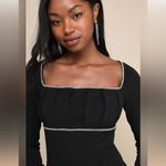 NWT Lulu's Black Sheath Long Sleeve Cocktail Dress Size L Size L Photo 3