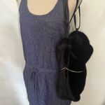 Beatrice B Italy Faux Fur Shoulder Bag Black Y2K Slouchy Boho Indie Maximalist Photo 6