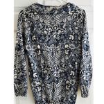 J.Crew  Merino Wool Mermaid Floral Print Long Sleeve Sweater Top Women L Ruffles Photo 6