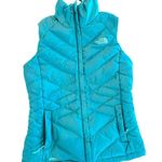 The North Face Vest Womens Sz Small Teal 550 Goose Down Puffer Style Aconcagua Photo 0