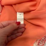 Ramy Brook  Pink and Orange Flutter Sleeve Ruffled Silk Blouse Photo 4
