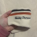 Harley Davidson Womens Beige Ribbed Turtleneck Sweater Long Sleeve Logo XL Size undefined Photo 1