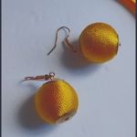 Yellow Ball Necklace with Earrings Set Photo 3