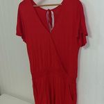 Loft Beach Red Coverup Jumpsuit shorts Photo 1