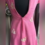 Vintage handmade 50/60s pink beaded cap sleeve formal maxi dress, size small Photo 7