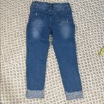 Nanette Lepore Blue York Crop Gentle Distress Jeans with Pearl Embellished Cuffs Photo 4