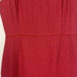 Banana Republic Wool Blend Red Pink Herringbone Sheath Dress Size 10 Mod Retro Photo 2