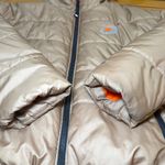 Nike  Therma Fit Hooded Puffer Jacket Beige Orange L‎ Women's Winter Photo 9