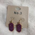 Purple Druzy Earrings Photo 1