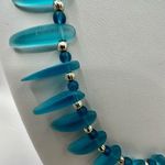 Amazonite and blue sea glass necklace Photo 6