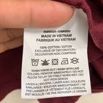 Nike swoosh burgundy boxy crop top size small Photo 5
