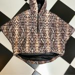 Think Royln Python Snakeskin Quilted Poncho Lightweight Hooded Oversized Fit szS Photo 6