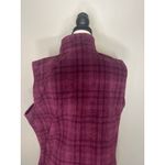 Woolrich  women's fleece vest in a purple plaid pattern woman’s large Photo 2